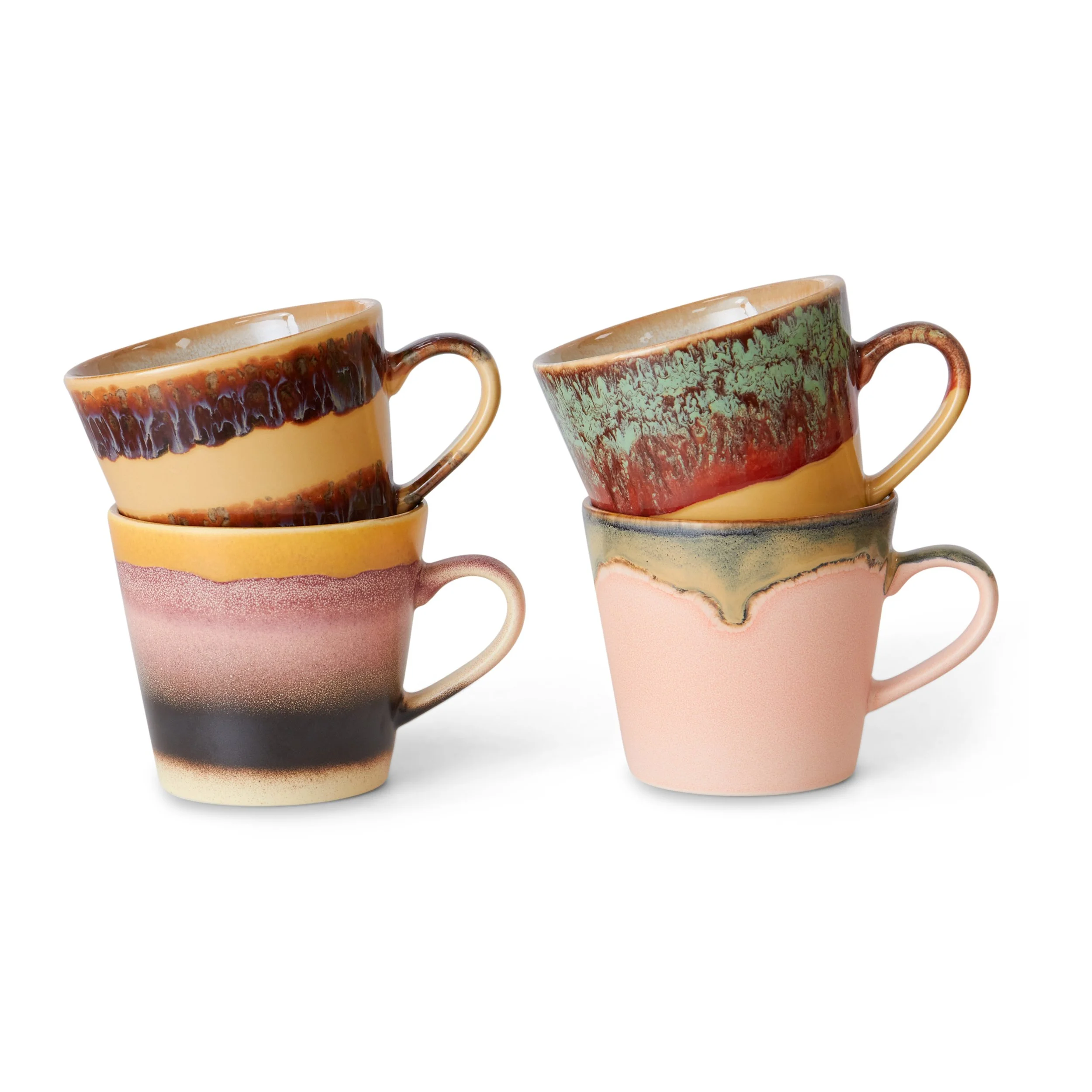 Cappuccino Mug (Set of 4): 70s Ceramics - HK Living