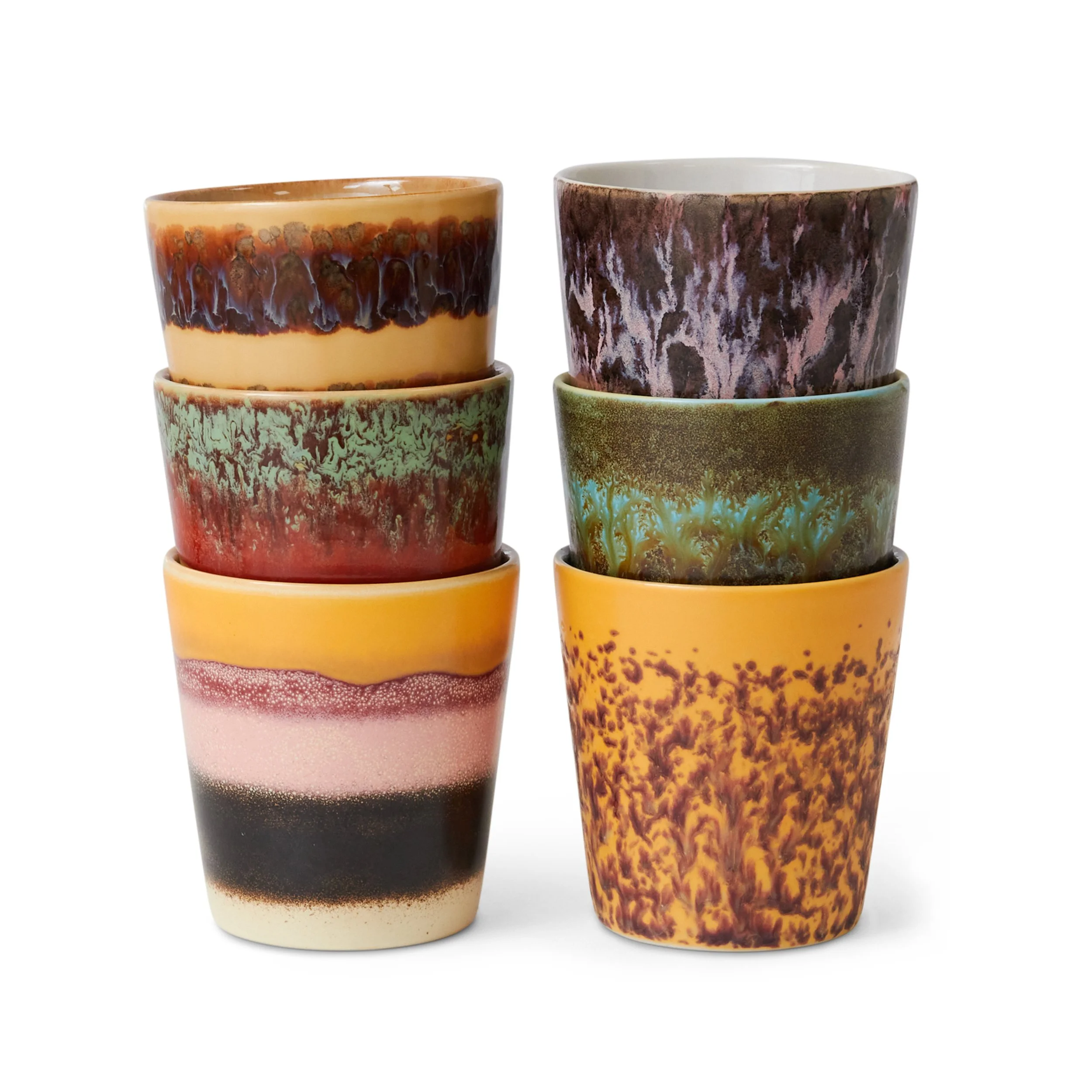 Coffee Mug (Set of 6): 70s Ceramics - HK Living