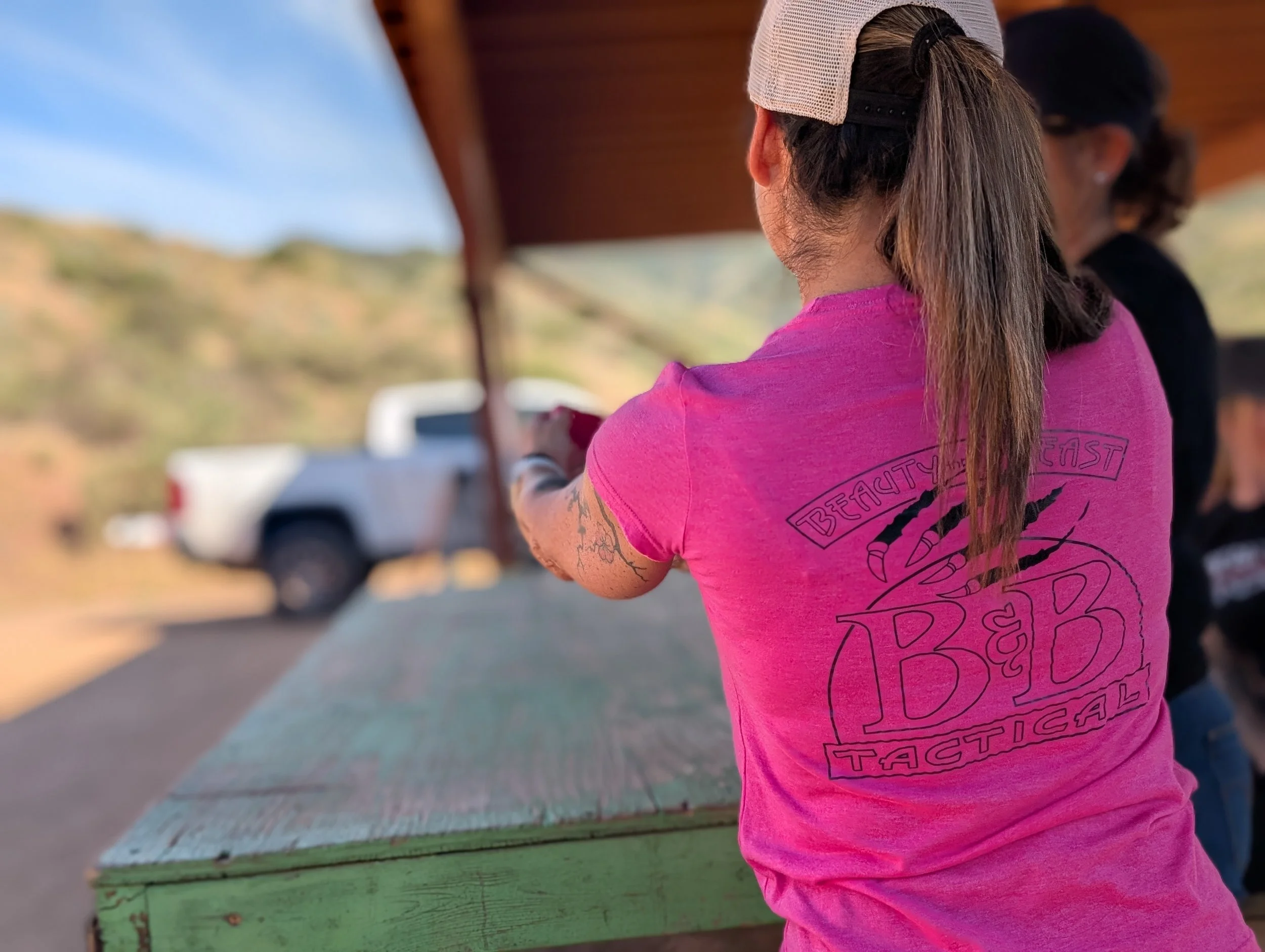 Gear Up: 'Beast' Fitted V-Neck (Black) |  "Beauty" Fitted Crew (Pink)