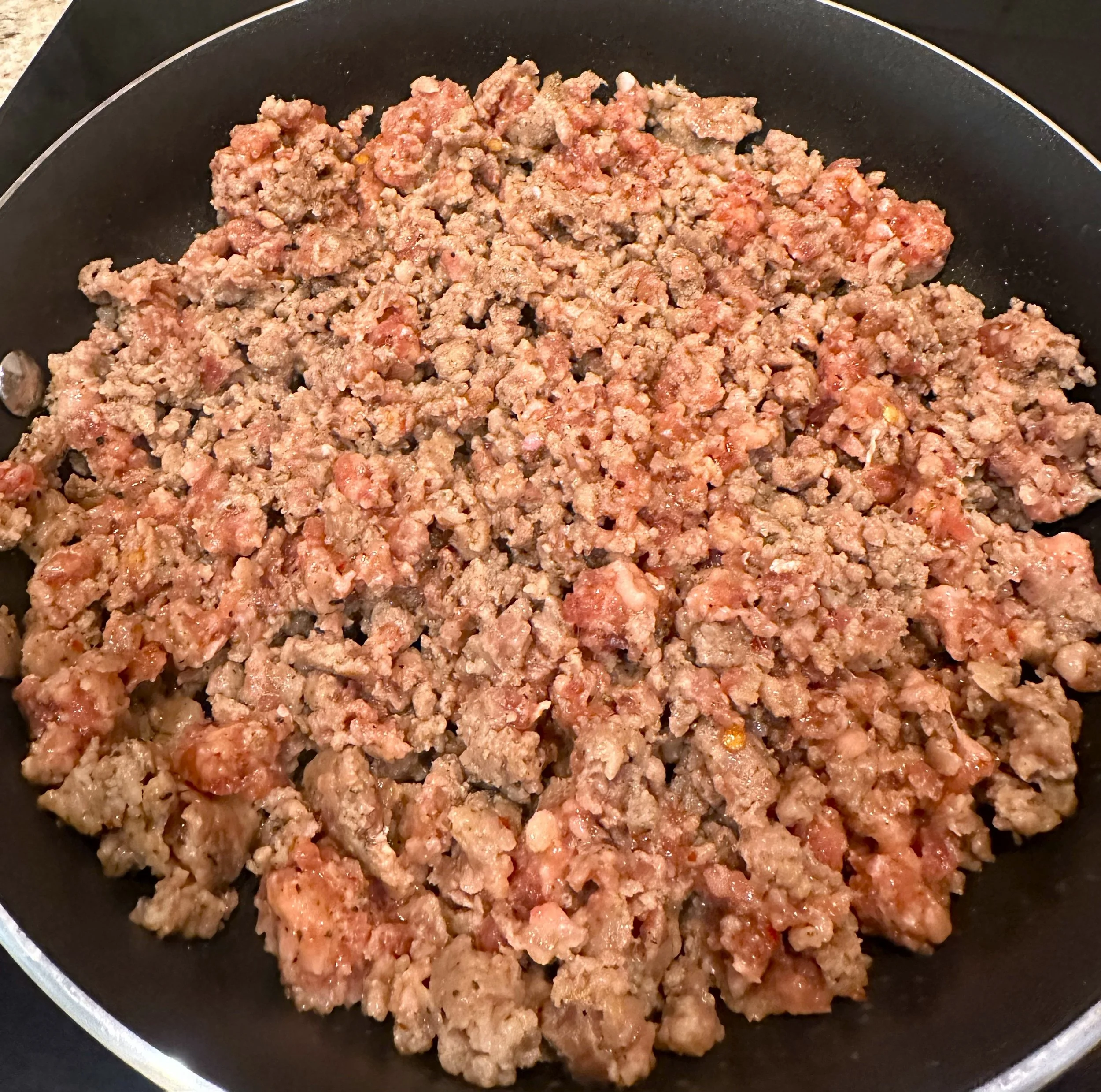 Pre-cooking the sauage 