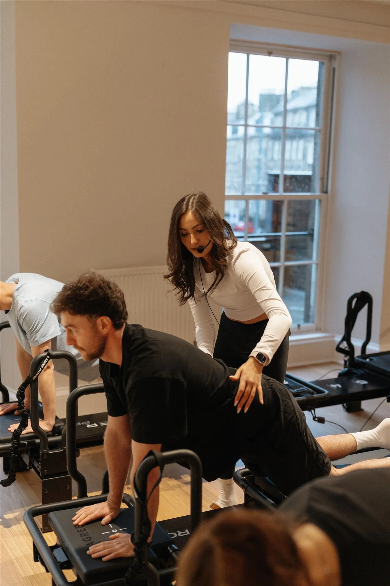 Learning from Sarah Reimann, UK's First Lagree Master Trainer at Tallie Lagree Fitness Studio. Hands on learning, Lagree Miniformer Pro training session at Tallie Edinburgh
Lagree instructor certification on the Miniformer Pro, Scotland