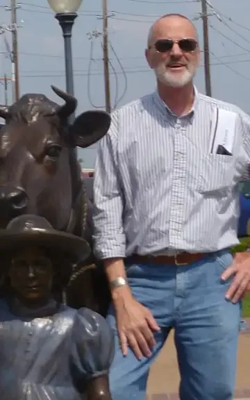    At the Blue Bell Creamery, Brenham, TX, 2011. The buzz cut.   