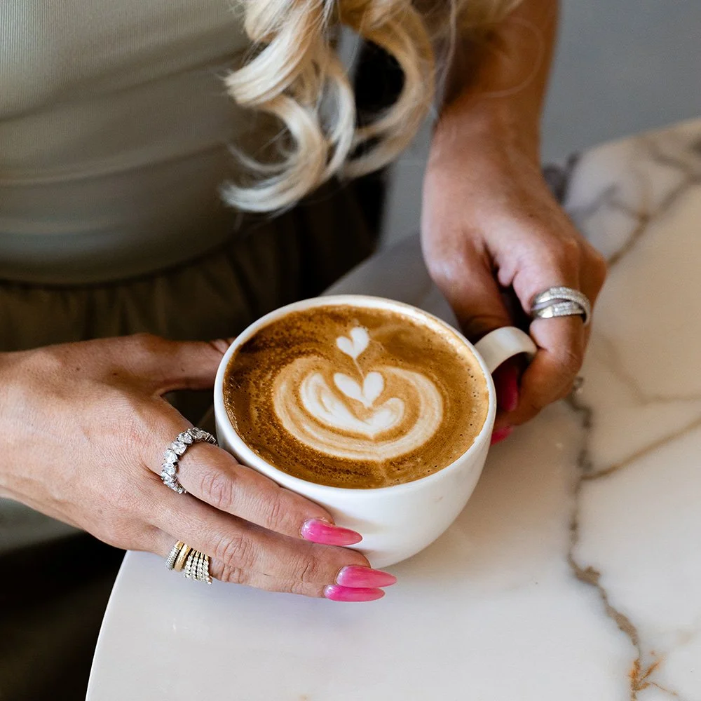 a delicious coffee at Olive Branch