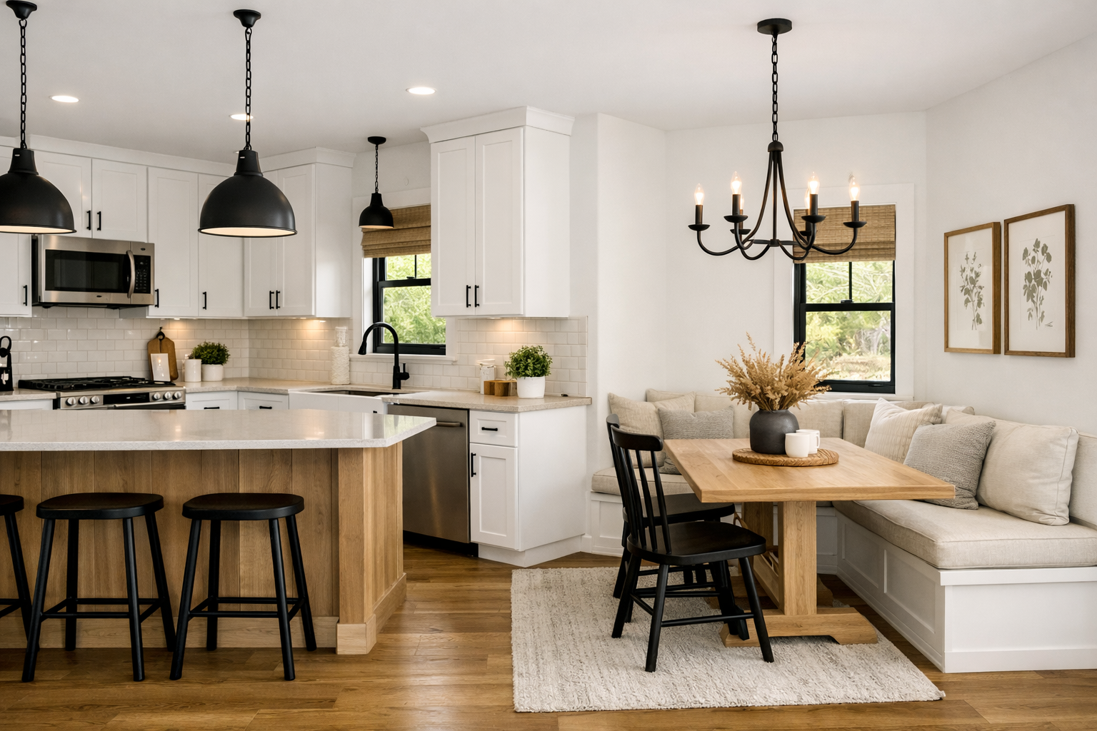 Example of a painted interior living space