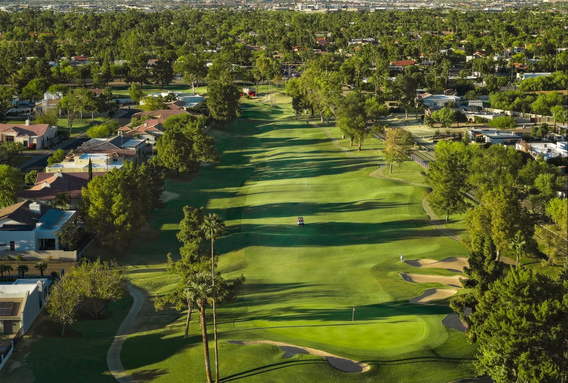 An aerial view of Scottsdale Country Club in Scottsdale, Arizona.