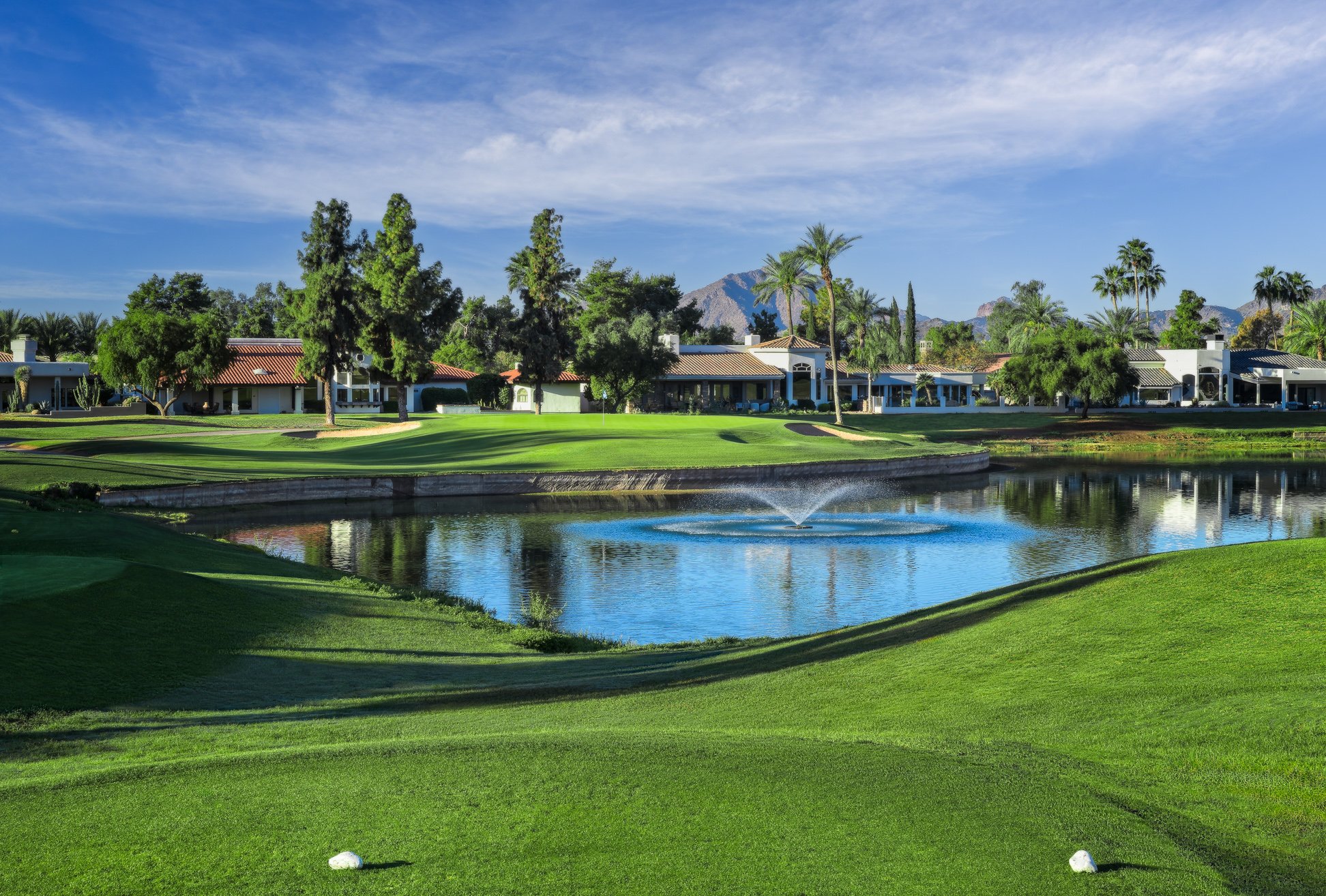 View from the tee box on the 8th hole at Scottsdale Country Club in Scottsdale, Arizona.
