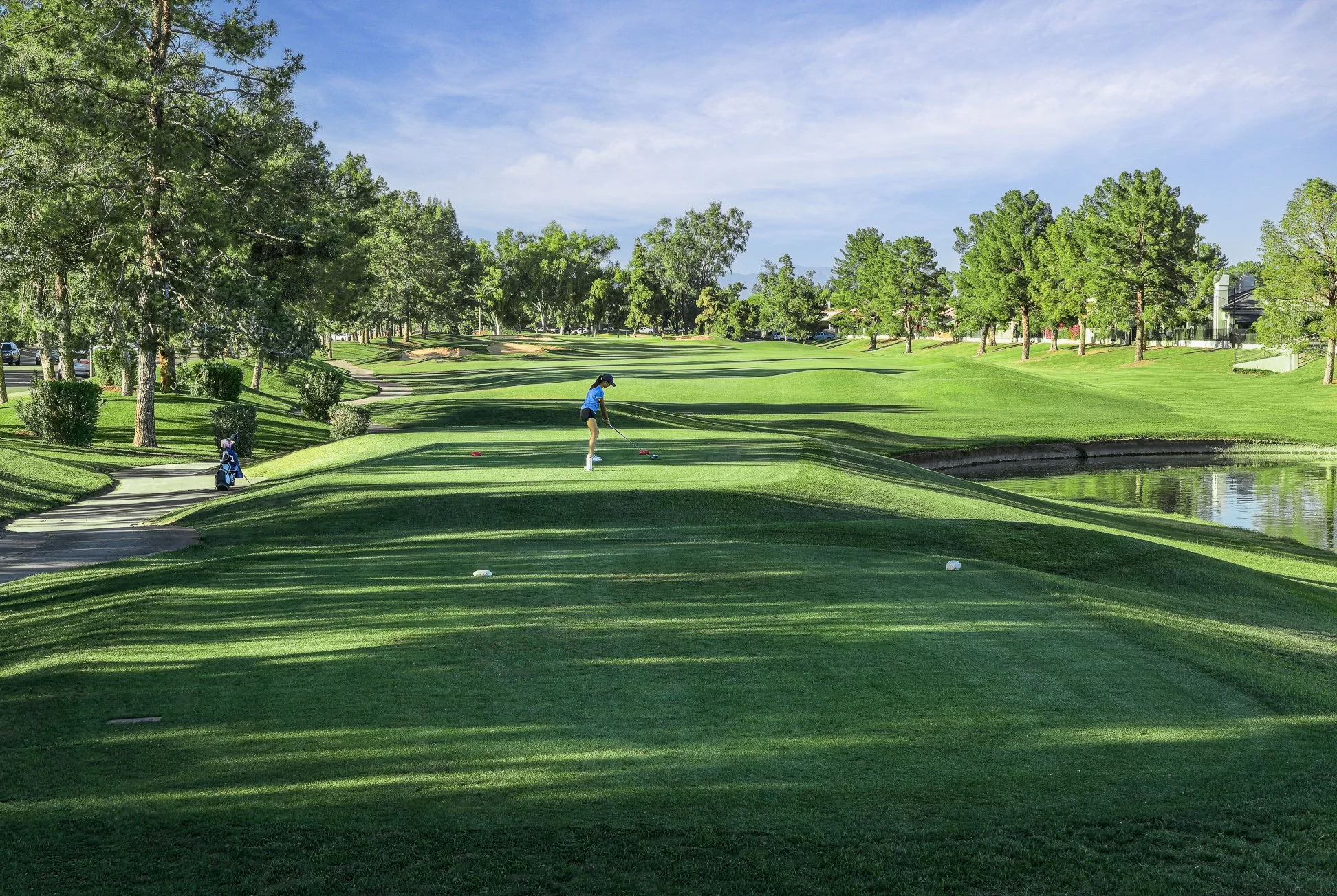 View from the tee box on the 1st hole at Scottsdale Country Club in Scottsdale Arizona.