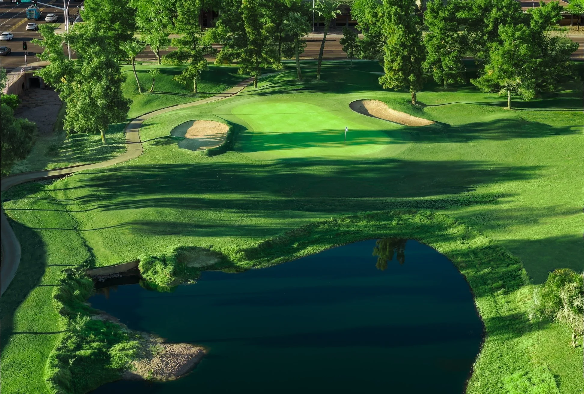 An aerial view of Scottsdale Country Club in Scottsdale, Arizona.