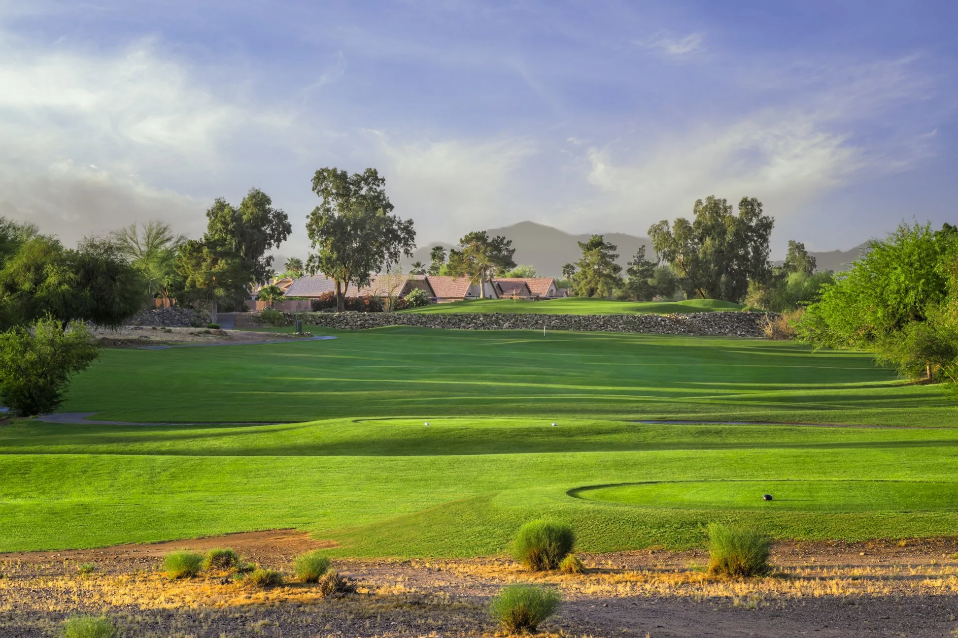 View of the 6th hole at Coyote Lakes Golf Club in Surprise, Arizona.