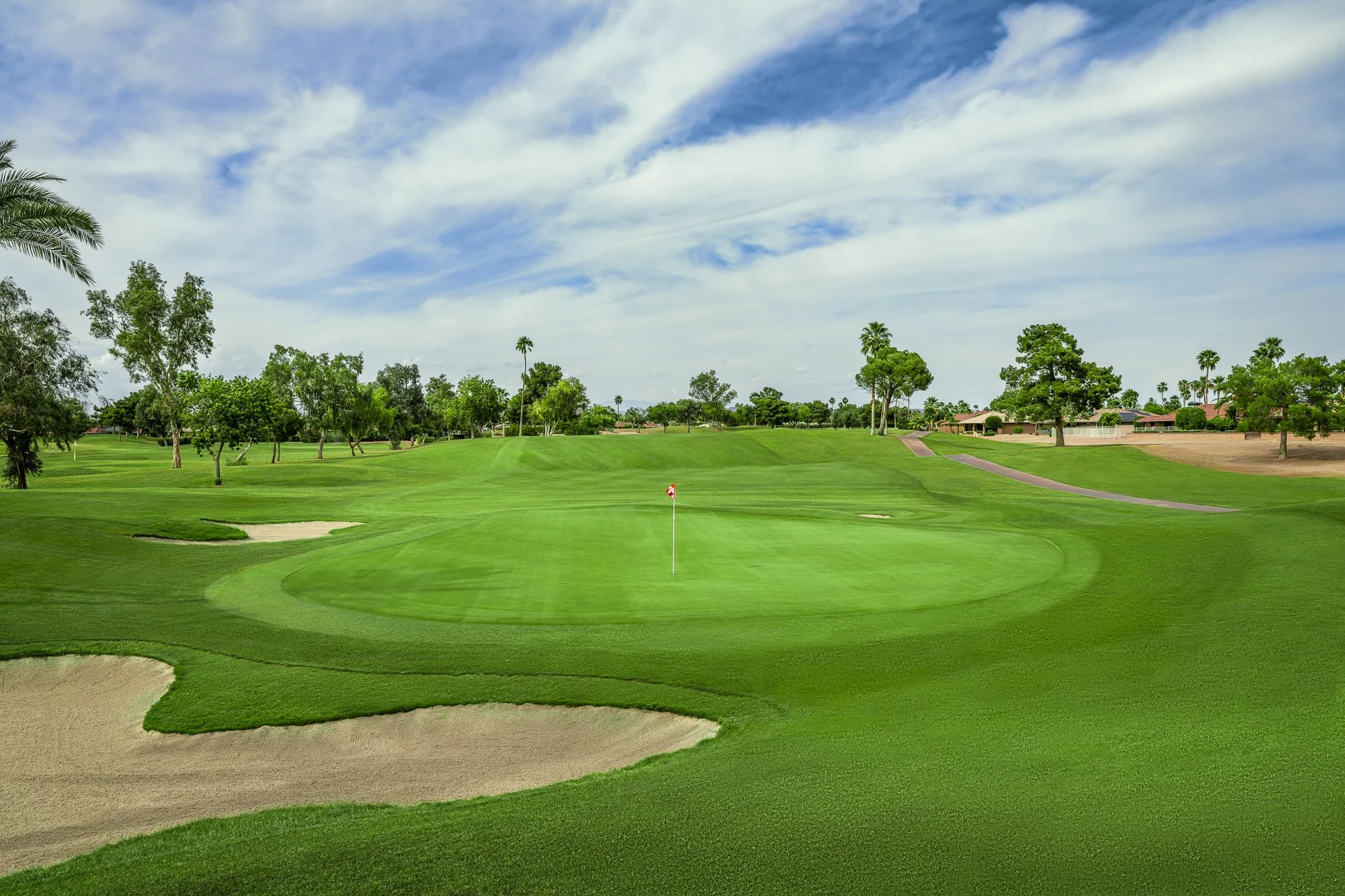 View from the fairway at Briarwood Country Club in Sun City West, Arizona.