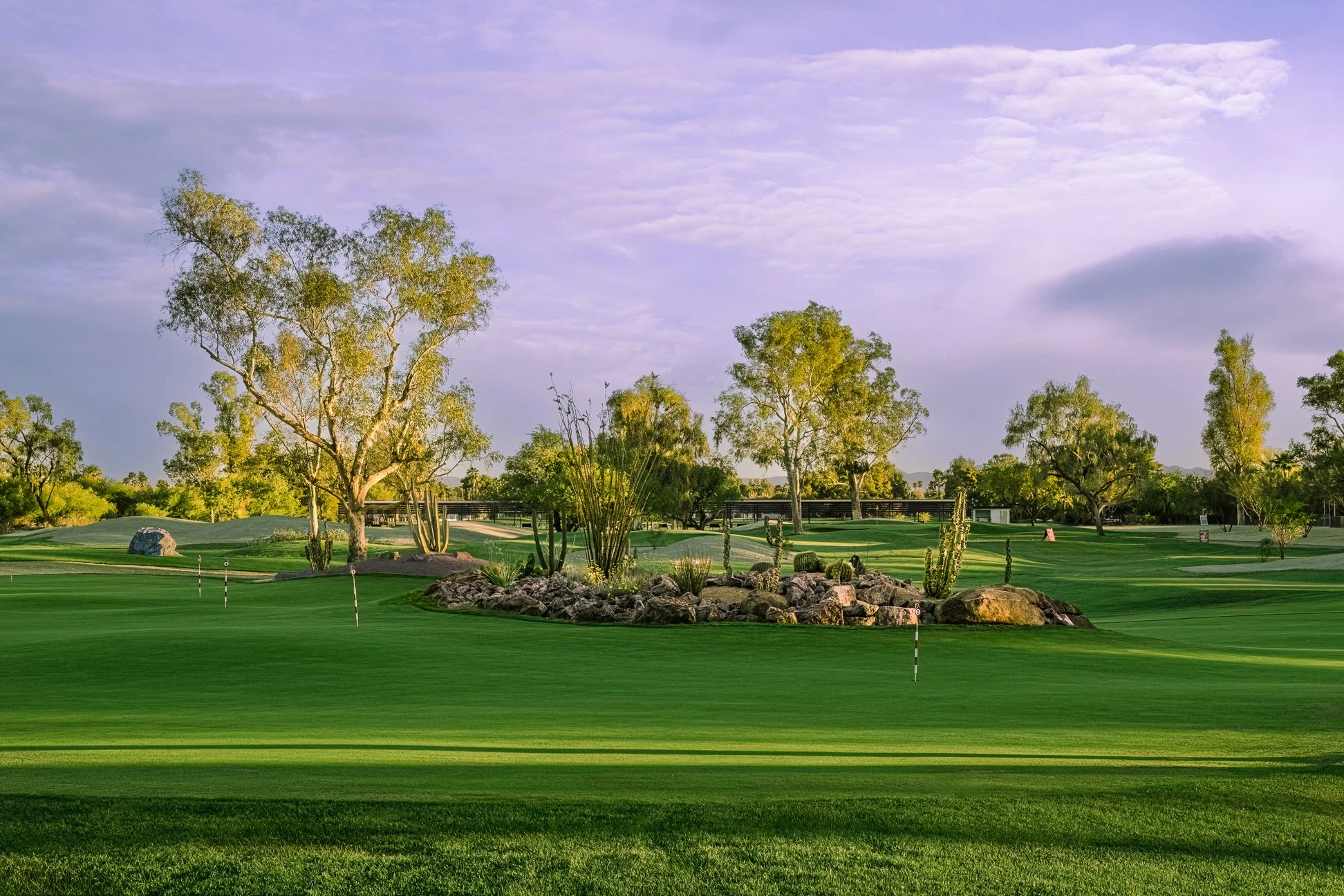 View of the Bandana Putting green designed by Forrest Richardson at Scottsdale Country Club in Scottsdale, Arizona.