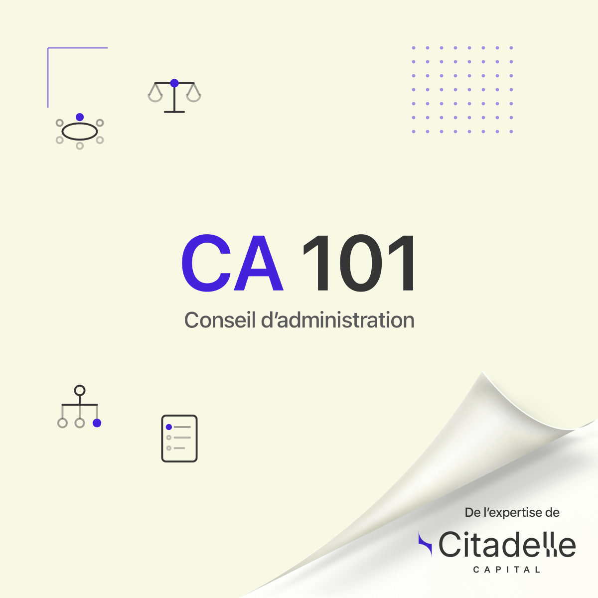 CA 101 - La gouvernance et le conseil d'administration