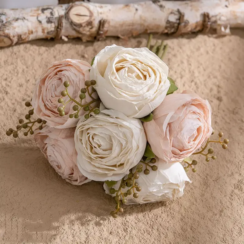 9" Silk Rose Bouquet
