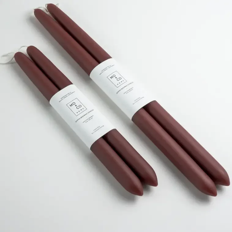All Natural Taper Candle (Burgundy) $28