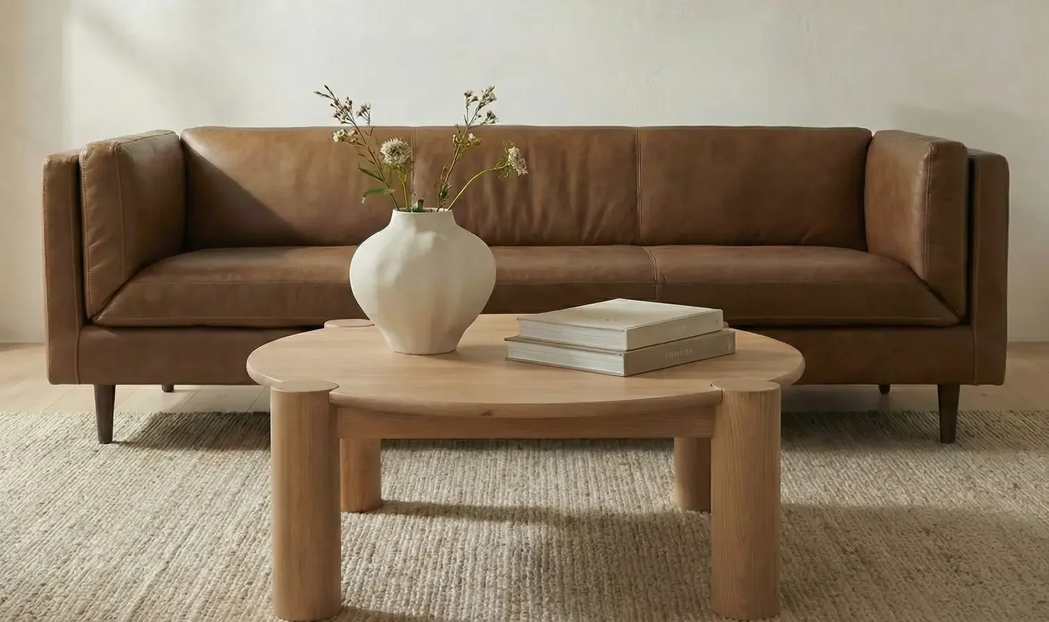 Woods Sofa Brown Leather $5000