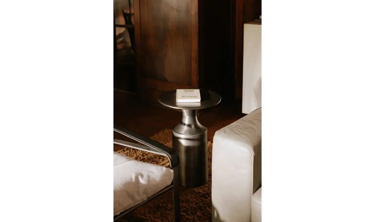 Rassa Accent Table Polished Zinc $450
