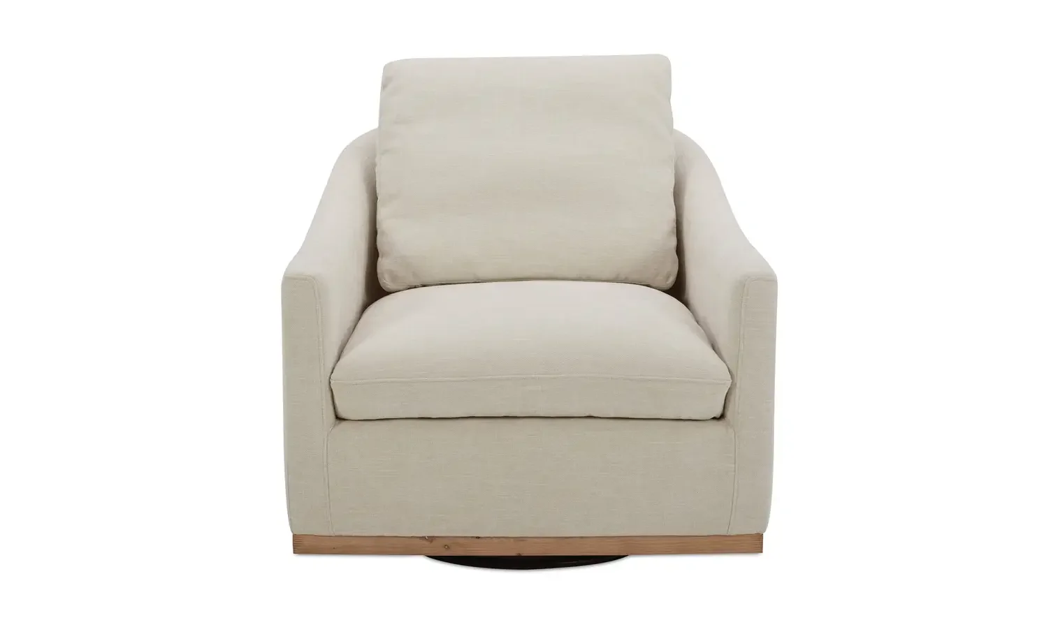 Linden Swivel Chair Soft Beige 33wx34dx28.35h