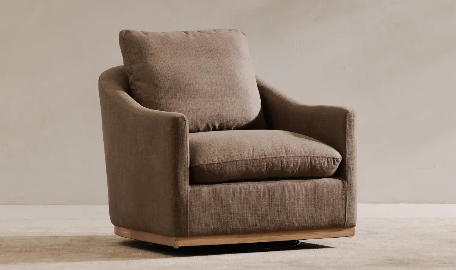 Linden Swivel Chair Soft Taupe $1620