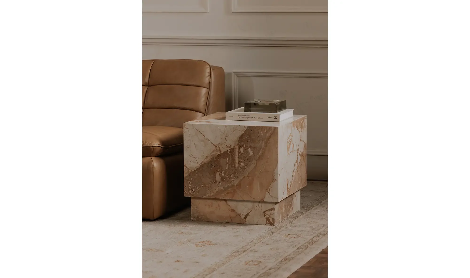 Layla Side Table Breccia Marble $1750