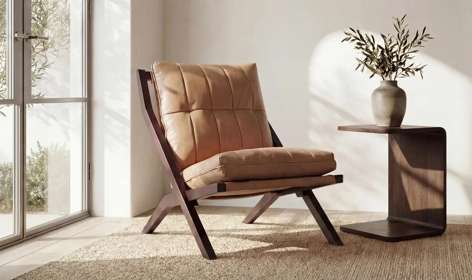 Carrie Side Table Dark Brown $450