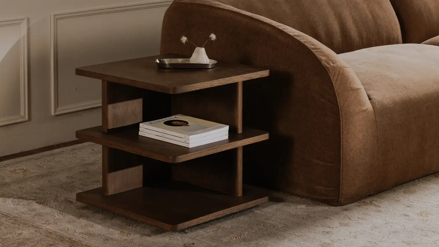 Casey Side Table Dark Brown $950