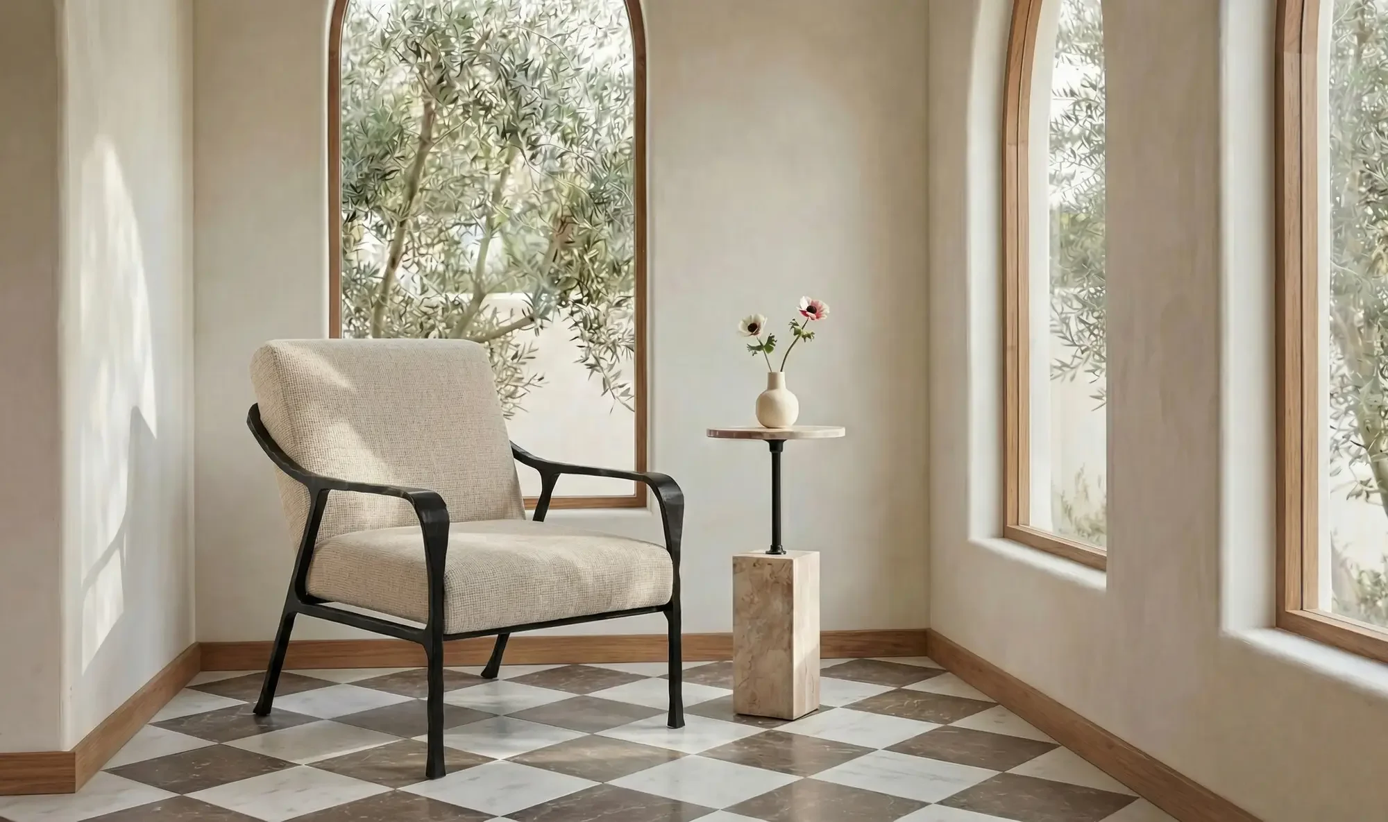Rowe Accent Chair Beige $2800