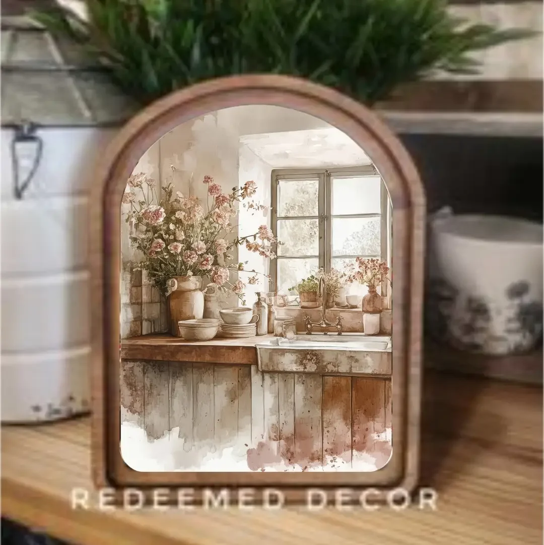 Arch Top Frame 6x8 (Rustic Kitchen) $32