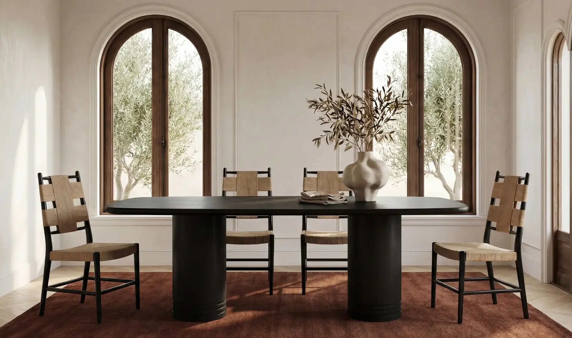 Daphne Dining Table Large Black $3450