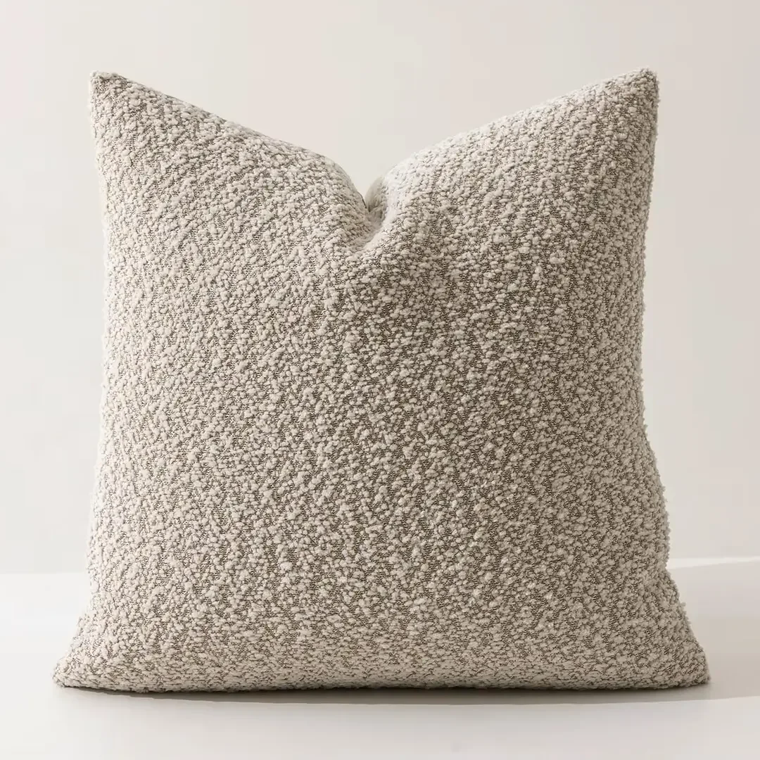 Textured Boucle Throw Pillow 18x18 (Brown) $68