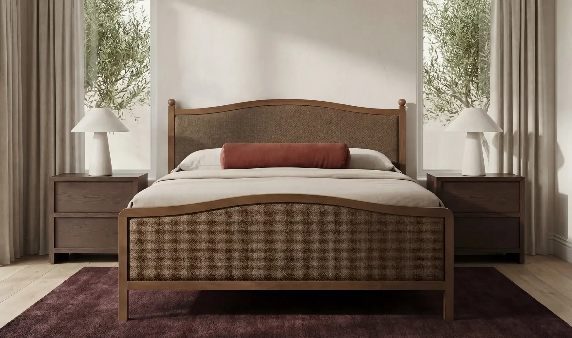 Eve Queen Bed Brown $3900