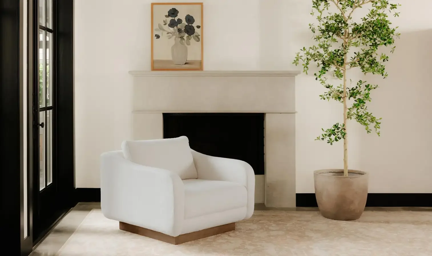 Keane Lounge Chair Cream $2100