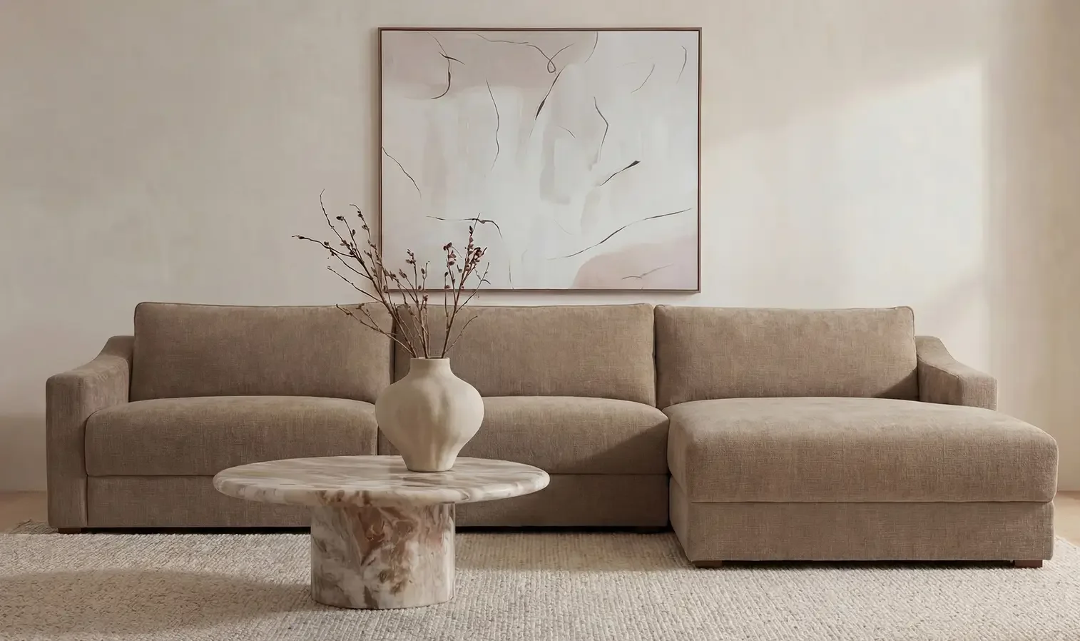 Farrow Sectional Taupe Left $5850