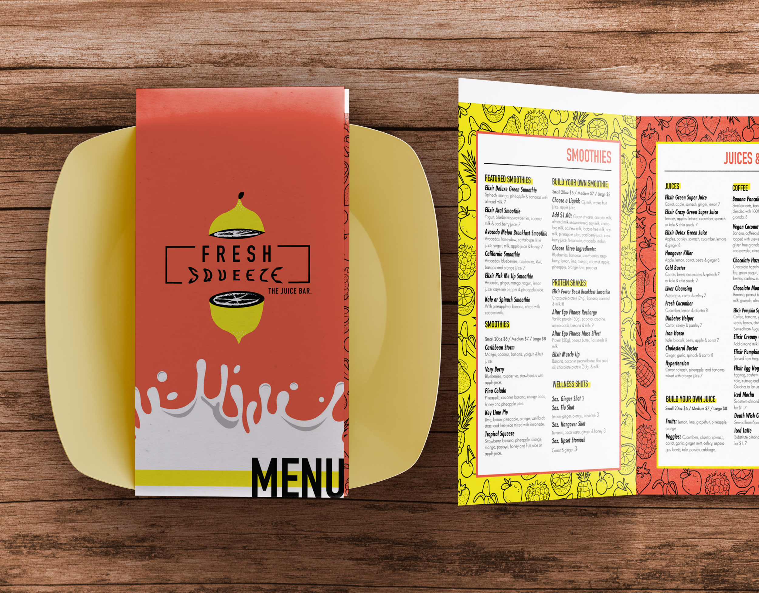 Art School Project: Fresh Squeeze Juice Bar Brand Identity