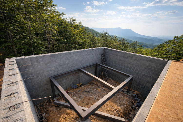 Concrete foundation project