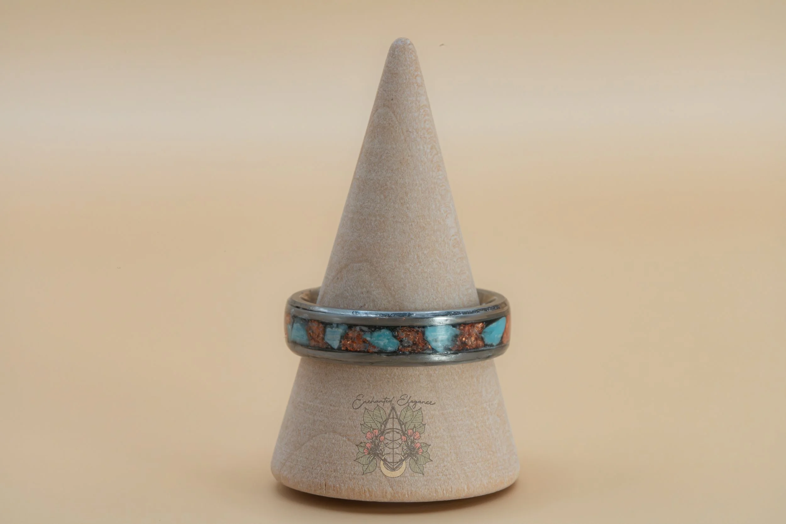 Copper Canyon – Kingman Turquoise & Copper Inlay Ring