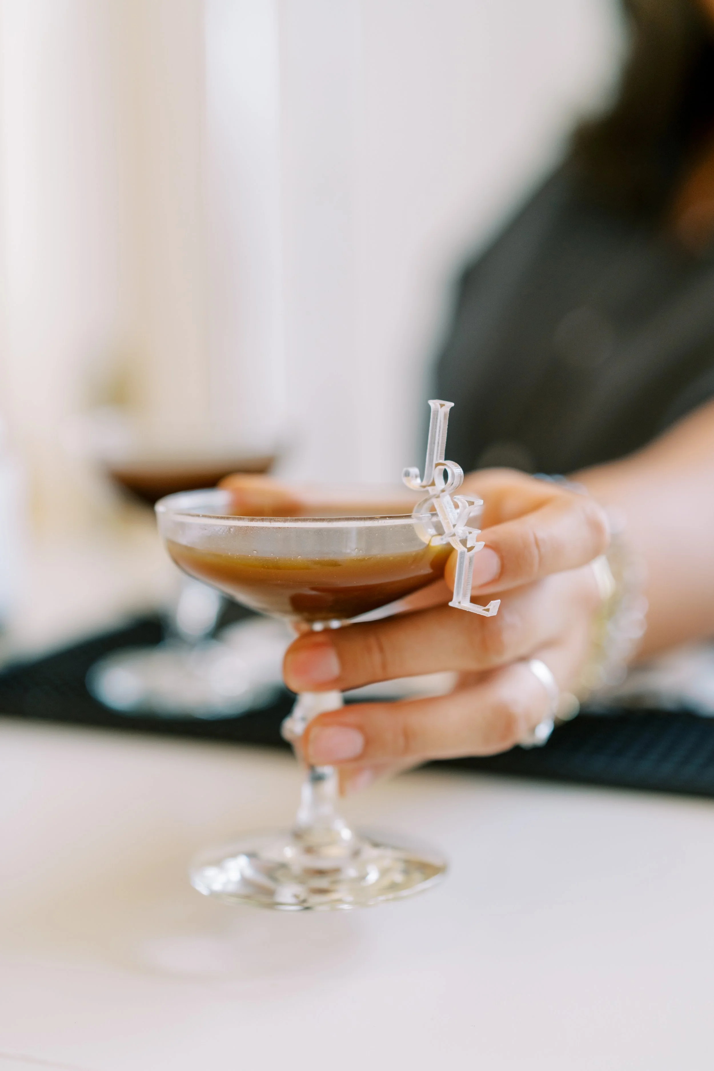 Custom martini for Charlotte wedding clients by mobile bar service