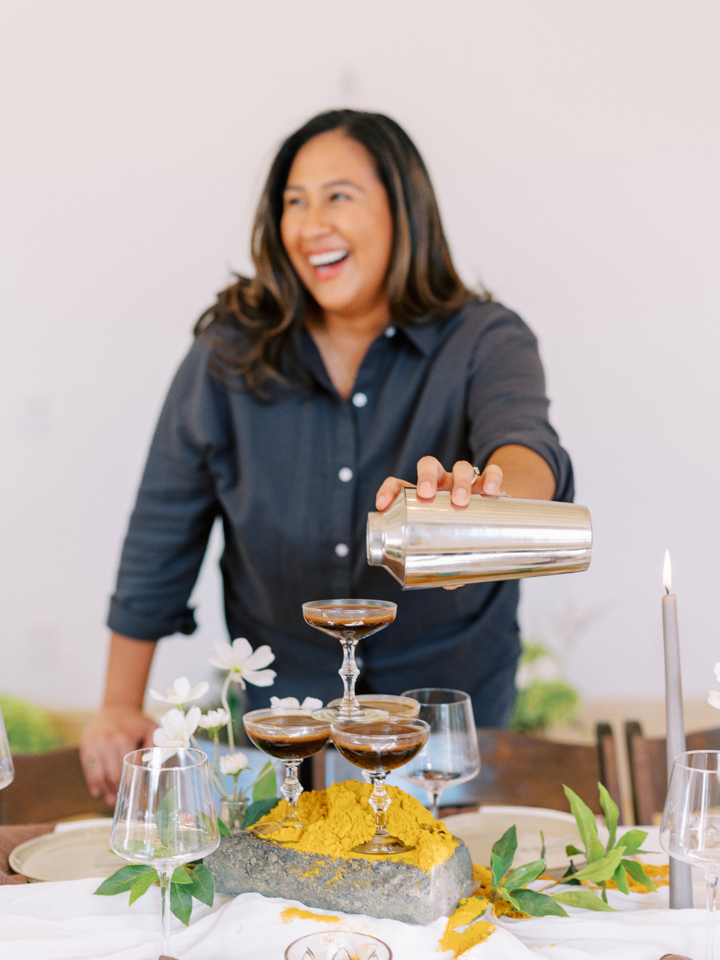 Espresso martini display from wedding mobile bar in Charlotte, NC