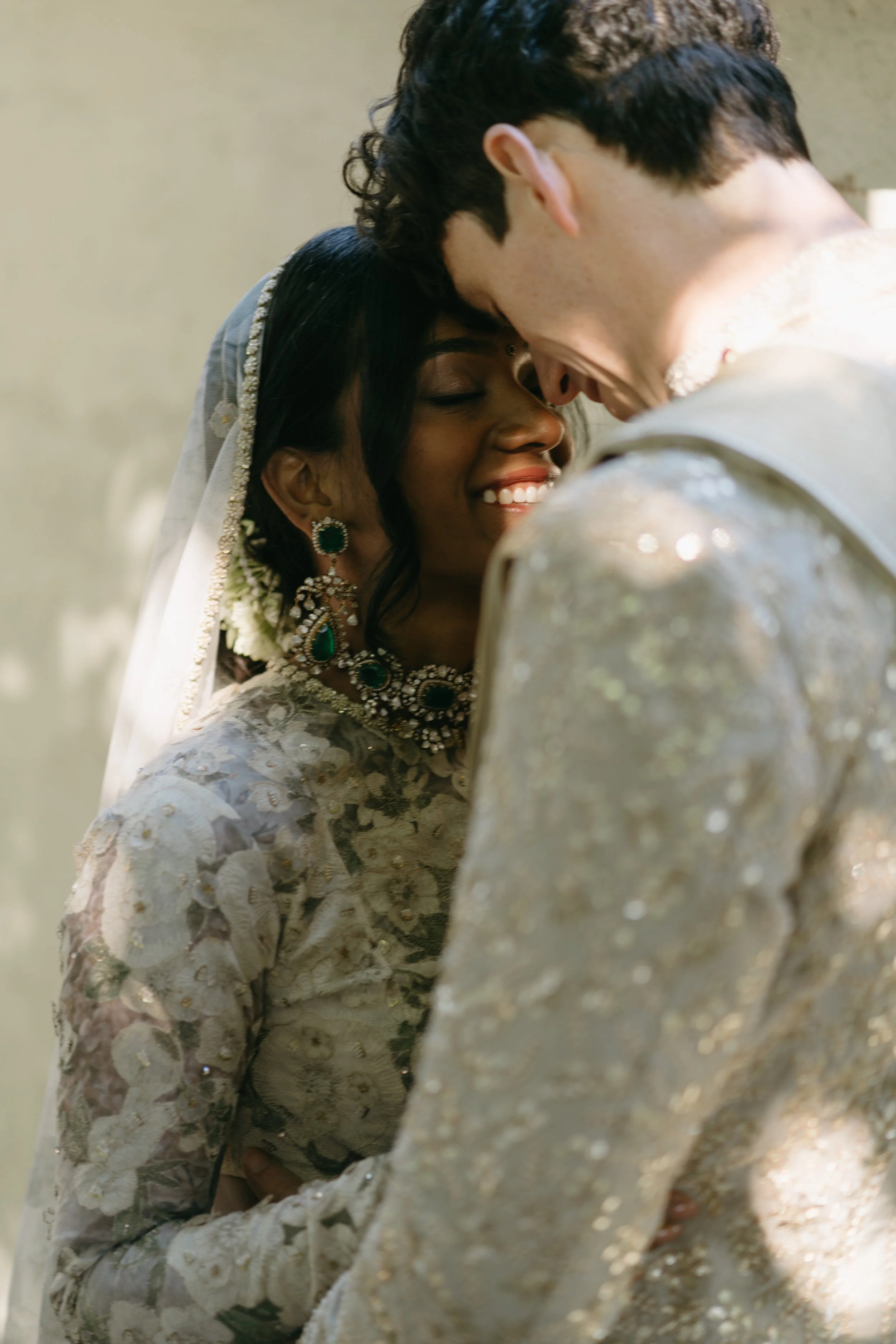 Wedding portraits for multicultural couple