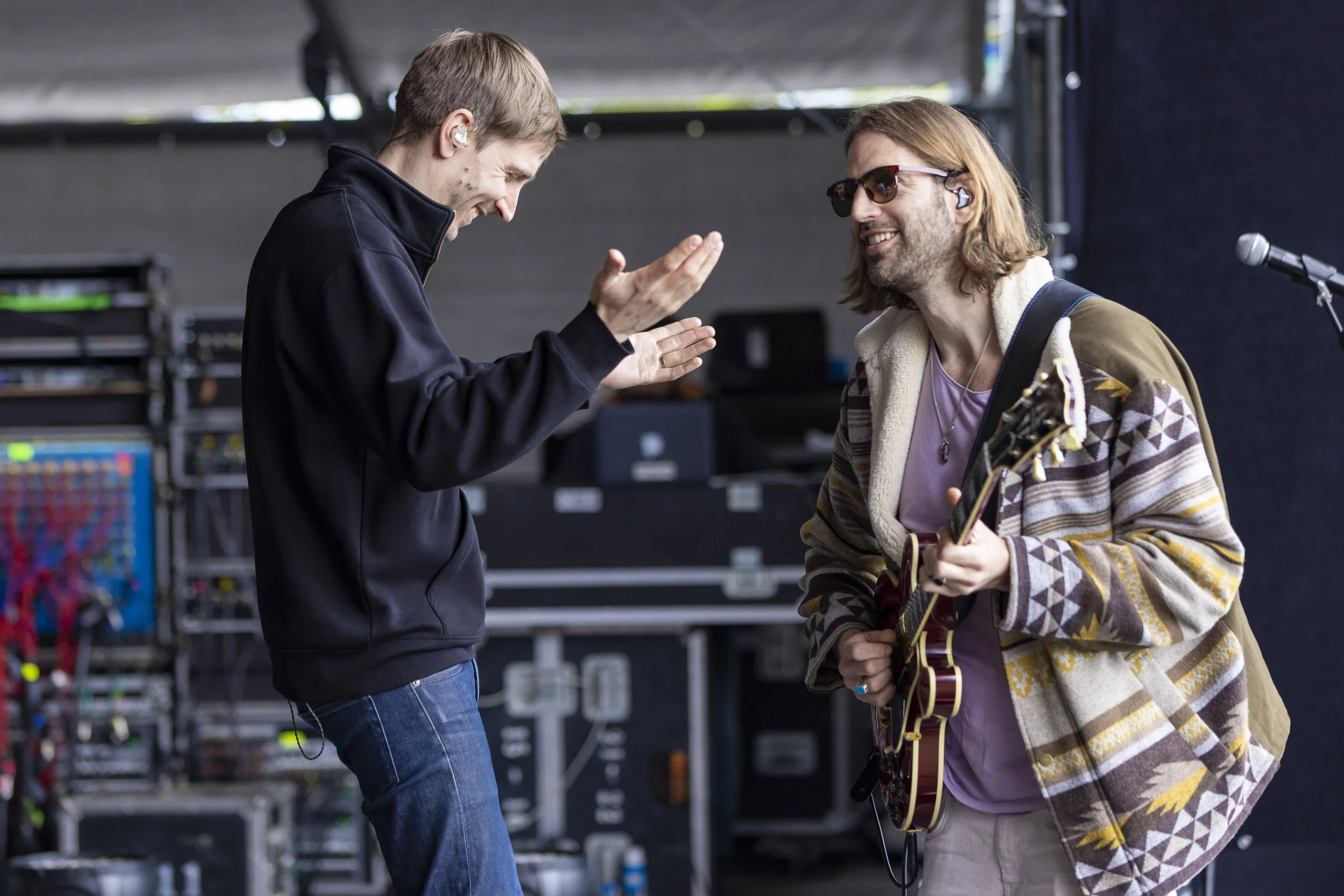 Jessy Hay during sound check on world tour