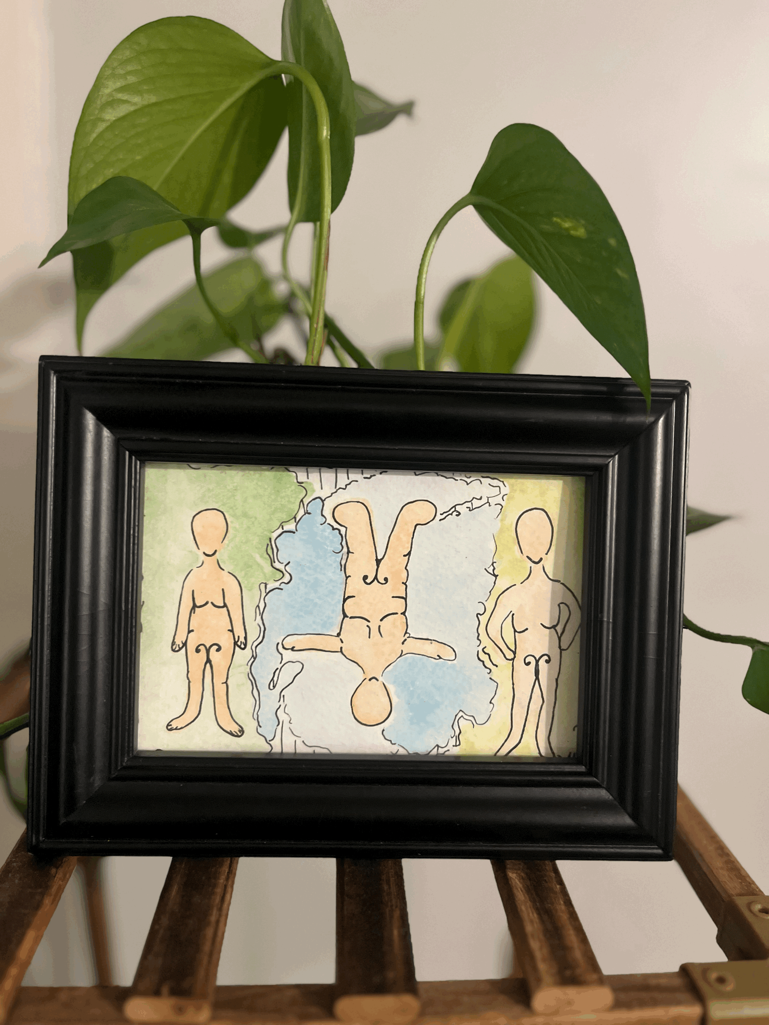 4x6 Original Watercolor - 'In My Skin'