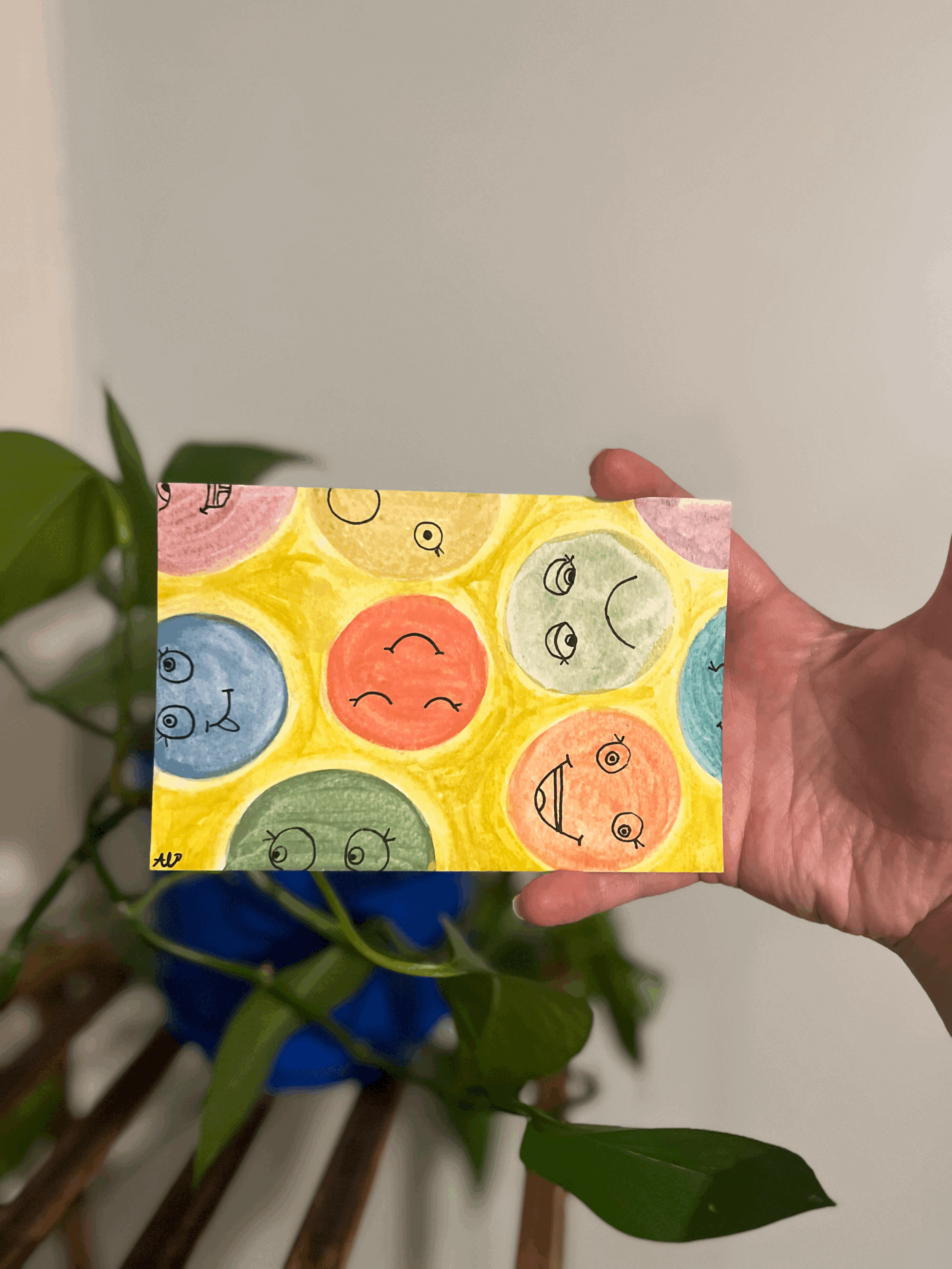 4X6 Original Watercolor - 'Feeling Everything'