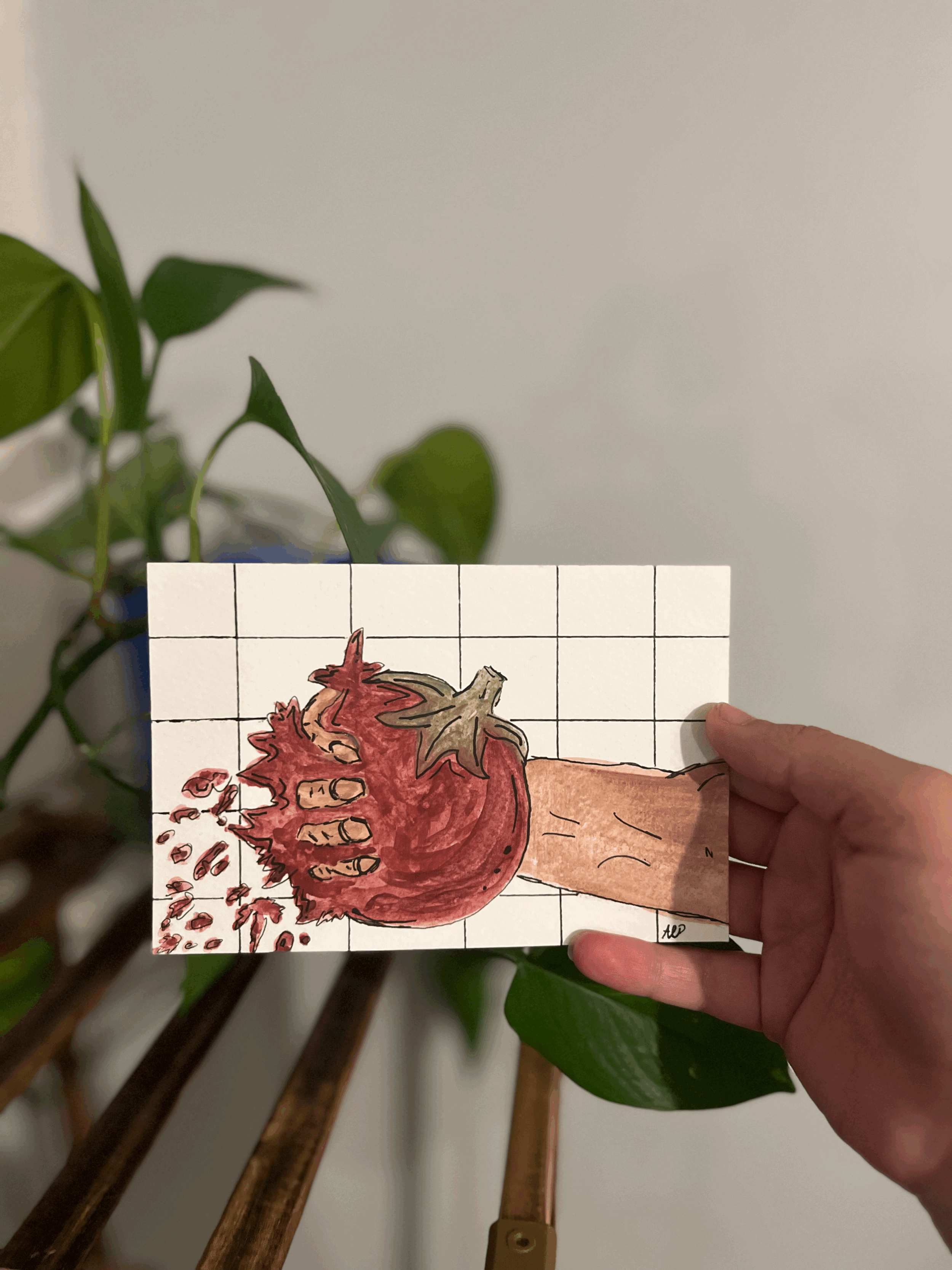 4x6 Original Watercolor - 'Under Pressure'
