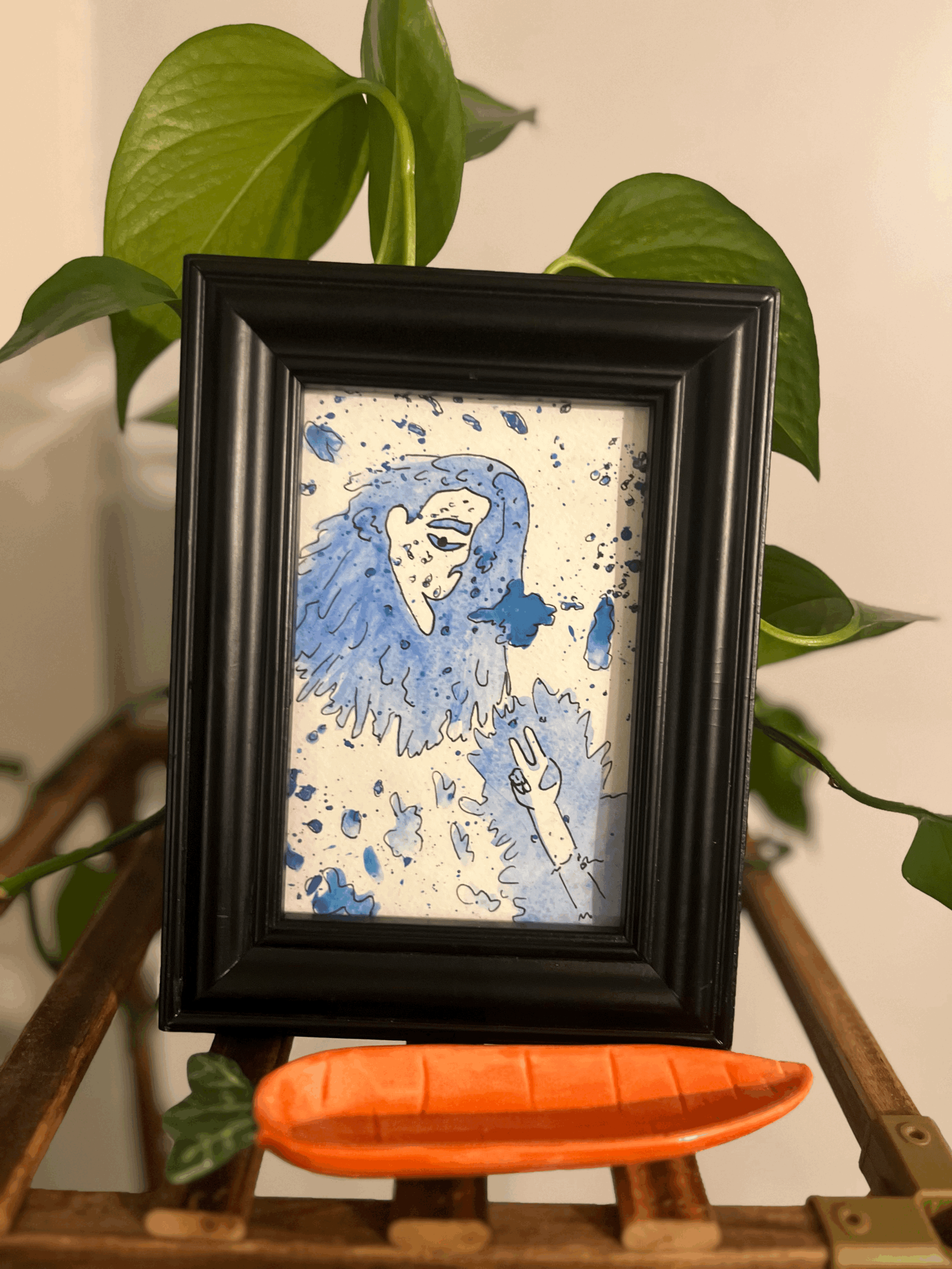 4x6 Original Watercolor - 'Blue'