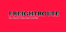 FreightRoute logo with red background and black text