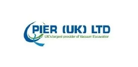 Pier (UK) Ltd logo with text 'UK's largest provider of Vacuum Excavator'