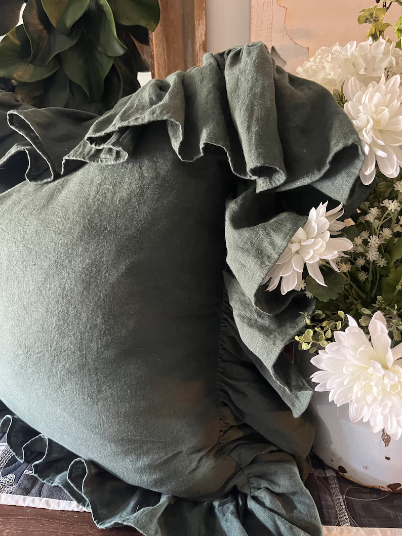 Dusty Lotus Green 100% linen with long ruffle 4 edit.png