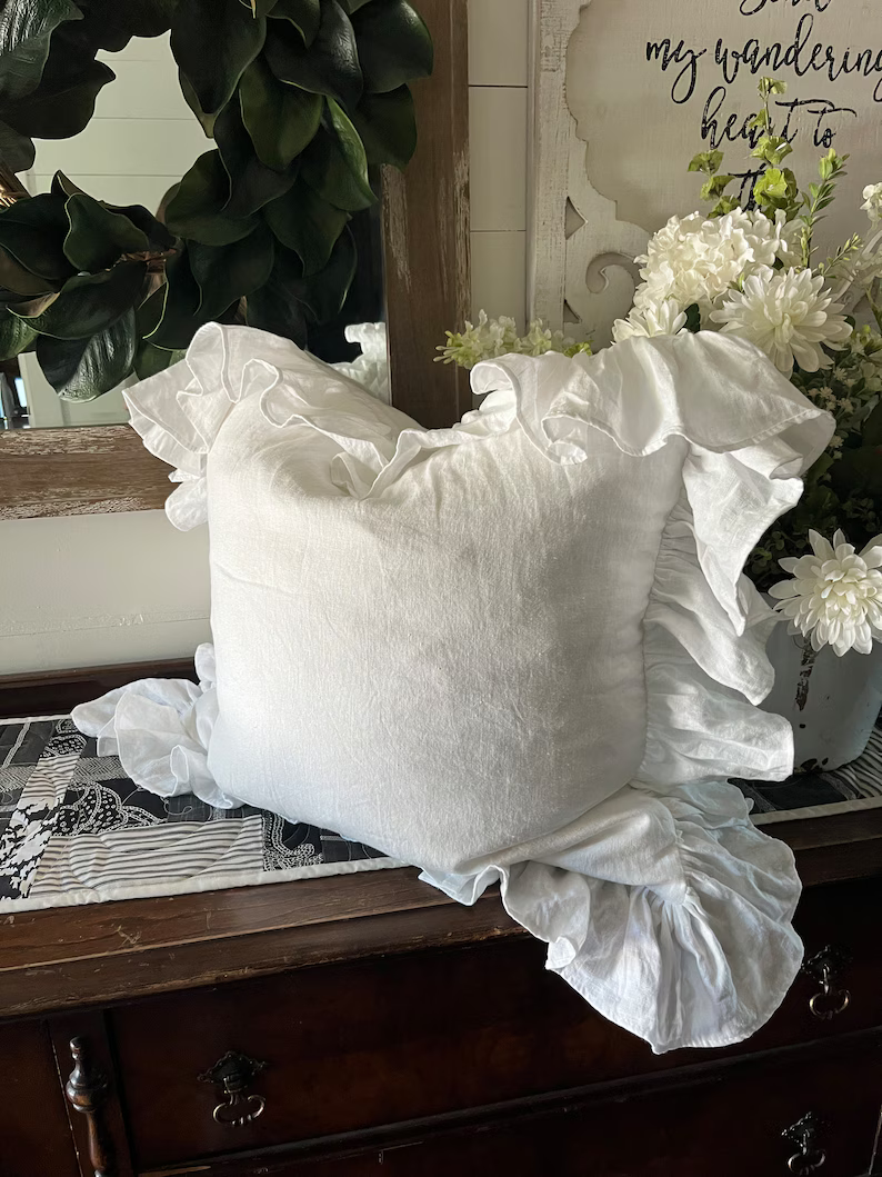 100% washed white linen pillow cover with hemmed edge ruffle 3 edit.png