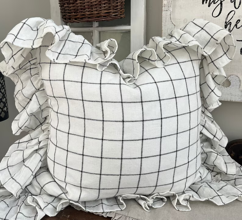 Logan Ruffle Pillow Cover