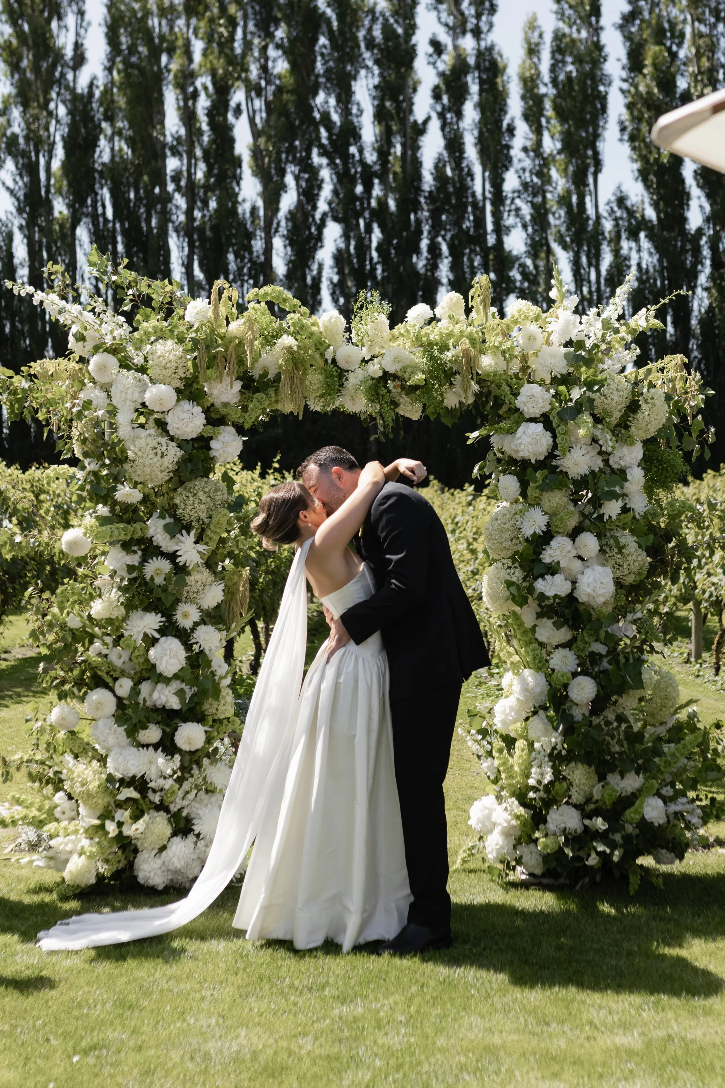 Luxury White and Green Floral Installation Christchurch