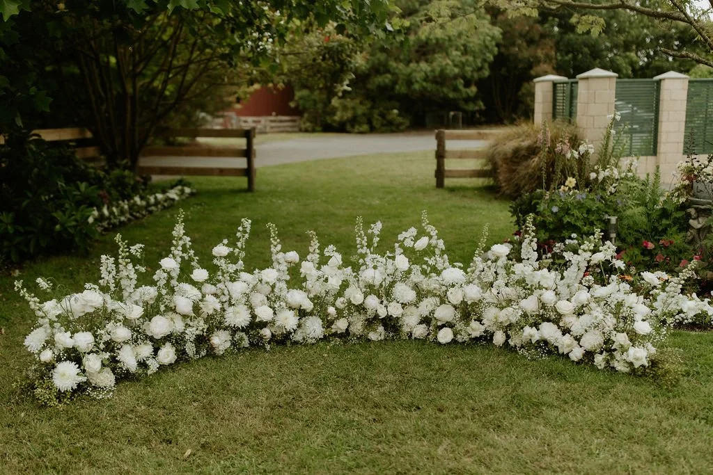 White floral meadow